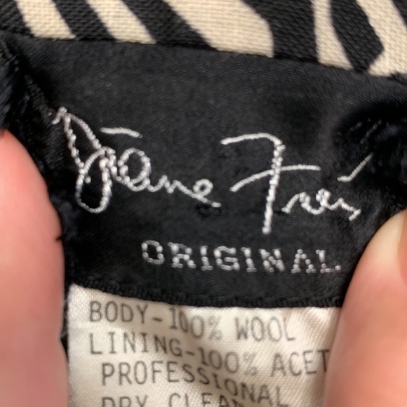DIANE FREIS vintage gorgeous one of a kind swing jacket wool designer - Picture 8 of 10